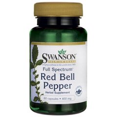 Червоний перець, Full Spectrum Red Bell Pepper, Swanson, 400 мг, 60 капсул