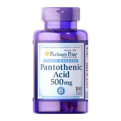 Pantothenic Acid 500 mg Puritan's Pride 100 caplets купить в Киеве и Украине