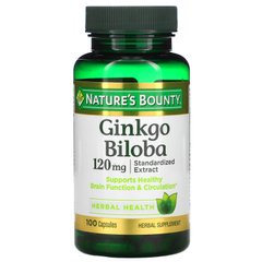 Гінко білоба, Nature's Bounty, 120 мг, 100 капсул