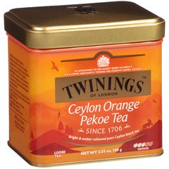 Цейлонский листовой чай Orange Pekoe, средний, Twinings, 3,53 унции (100 г) купить в Киеве и Украине