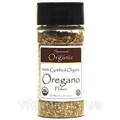 100% сертифікований органічний орегано, 100% Certified Organic Oregano (Flakes), Swanson, 142 г