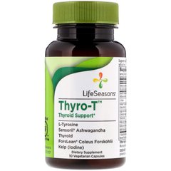 Thyro-T поддержка щитовидной железы, LifeSeasons, 10 вегетарианских капсул купить в Киеве и Украине