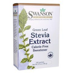 Экстракт Стевии, Green Leaf Stevia Extract, Swanson, 100 грам купить в Киеве и Украине