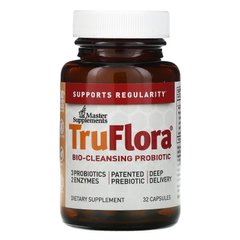 TruFlora, пробіотики і ферменти, Master Supplements, 32 вегетаріанських капсули