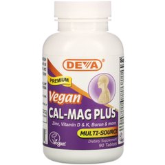 Вегетаріанський кальцій-магній плюс, Deva, 90 таблеток