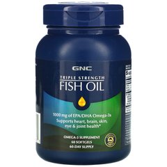 GNC, Triple Strength, риб'ячий жир, 60 м'яких таблеток