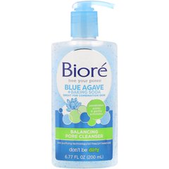 Балансуючий засіб для очищення пір «Блакитна агава + сода», Biore, 200 мл