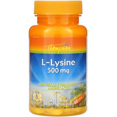 L-лизин, L-Lysine, Thompson, 500 мг, 60 таблеток купить в Киеве и Украине
