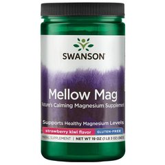 Зі смаком полуниці та ківі, Mellow Mag - Strawberry Kiwi Flavor, Swanson, 330 мг, 543 г