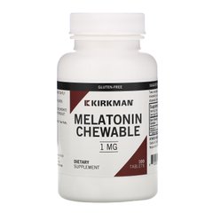 Мелатонін, жувальні таблетки, Kirkman Labs, 1 мг, 100 таблеток