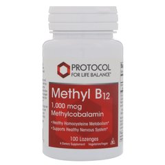 Метил B12, Protocol for Life Balance 1000 мкг, 100 пастилок
