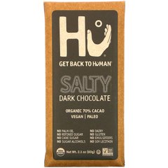 Солоний темний шоколад, Salty, Dark Chocolate, Hu, 60 г