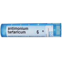 Антимониум тартарикум 6C, Boiron, Single Remedies, прибл. 80 гранул купить в Киеве и Украине