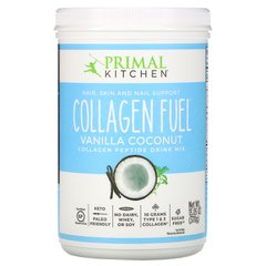 Collagen Fuel, напій з колагеном і пептидами від тварин на підніжному корму, зі смаком ванільного кокоса, Primal Kitchen, 370 г