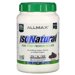 IsoNatural, 100% ультра-чистий натуральний ізолят сироваткового білка, шоколадний, ALLMAX Nutrition, 907 г