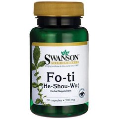 Горець Багатоквітковий, Fo-Ti, Swanson, 500 мг, 60 капсул