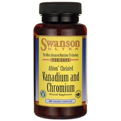 Хелатованих ванадій і хром Альбіон, Albion Chelated Vanadium and Chromium, Swanson, 60 капсул