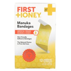 First Honey, Manuka Bandages, 12 пластырей купить в Киеве и Украине