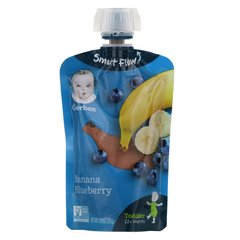 Детское питание, 12+ месяцев, банан, черника, Smart Flow, 12+ Months, Banana, Blueberry, Gerber, 99 г купить в Киеве и Украине