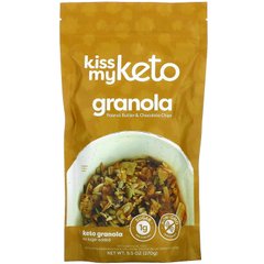 Kiss My Keto, Кето-гранола, арахисовое масло и шоколадные чипсы, 9,5 унций (270 г) купить в Киеве и Украине