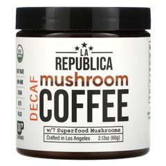 LA Republica, Кава з грибами та 7 суперпродуктів, без кофеїну, 2,12 унції (60 г)