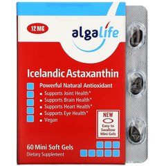 Ісландський астаксантин, Algalife, 12 мг, 60 капсул