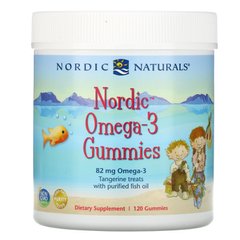 Рыбий жир для детей Nordic Naturals (Nordic Omega-3 Gummies) 82 мг 120 жевательных таблеток со вкусом мандарина купить в Киеве и Украине