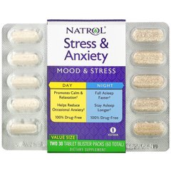 Формула від стресу день + ніч Natrol 30 таблеток + 30 таблеток