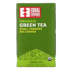 Equal Exchange, Органічний зелений чай, 20 чайних пакетиків, 1,41 унція (40 г)