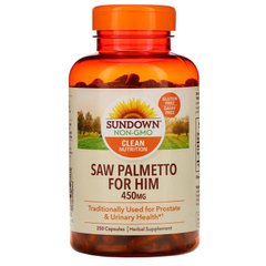 Со-пальметто Sundown Naturals (Saw Palmetto) 450 мг 250 капсул купить в Киеве и Украине