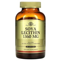 Cоєвий лецитин Solgar (Soya Lecithin) 1360 мг 180 капсул