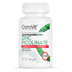 Цинк Піколинат лімітована серія OstroVit (Zinc Picolinate) 200 таблеток