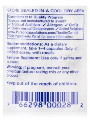 Бета-каротин с смешанными каротиноидами Pure Encapsulations (Beta Carotene with Mixed Carotenoids) 180 капсул купить в Киеве и Украине