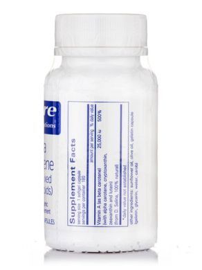 Бета-каротин с смешанными каротиноидами Pure Encapsulations (Beta Carotene with Mixed Carotenoids) 180 капсул купить в Киеве и Украине