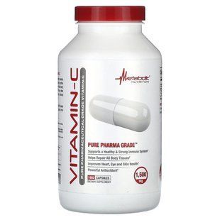 Metabolic Nutrition, Vitamin-C, 1,500 mg, 180 Capsules (750 mg per Capsule) купить в Киеве и Украине
