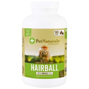 Волосяной шар для кошек, Pet Naturals of Vermont, 160 жевательных конфет купить в Киеве и Украине