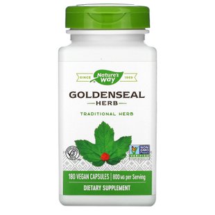 Гидрастис канадский, Goldenseal, Nature's Way, 400 мг, 180 вегетарианских капсул купить в Киеве и Украине