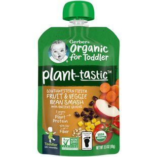 Gerber, С растительным вкусом, органический продукт для малышей, фрукты и овощные бобы Southwestern Fiesta с древними зернами, для детей от 12 месяцев, 99 г (3,5 унции) купить в Киеве и Украине
