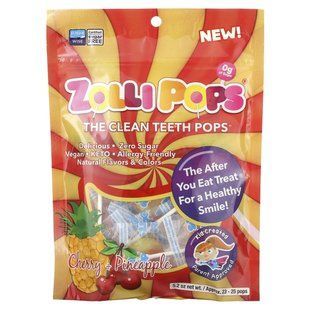 Zollipops, The Clean Teeth Pops, Cherry + Pineapple, Approx. 23-25 Pops, 5.2 oz купить в Киеве и Украине