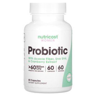 Nutricost, пробіотик для жінок, >60 млрд КУО, 60 капсул