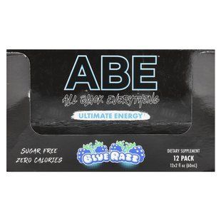 ABE, Ultimate Energy, Blue Razz, 12 Pack, 2 fl oz (60 ml) Each купить в Киеве и Украине
