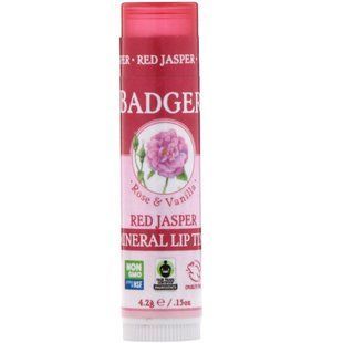 Mineral lip balm, Red Jasper, Badger Company, 15 oz (4.2 g).