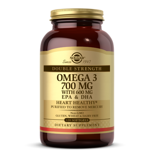 Омега-3 ЭПК и ДГК двойная сила Solgar (Omega-3 EPA & DHA Double Strength) 700 мг 120 капсул купить в Киеве и Украине