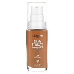 L'Or&eacute;al, True Match, чудова розтушовувана тональна основа, C7, середня й холодна, 30 мл (1 рідка унція)