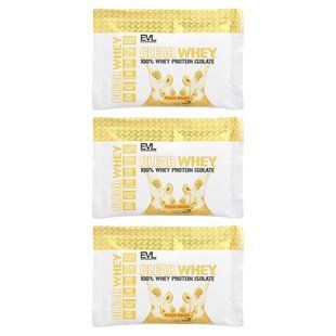 EVLution Nutrition, Clear Whey, 100% Whey Protein Isolate, Peach Mango, 3 Count, 0.9 oz (25.5 g) Each