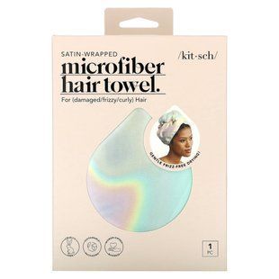 Kitsch, Satin-Wrapped Microfiber Hair Towel, Aura, 1 Piece купить в Киеве и Украине