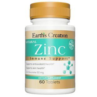 Цинк глюконат Earth`s Creation (Zinc Gluconate) 50 мг 60 таблеток купить в Киеве и Украине