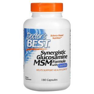 Глюкозамин МСМ, Glucosamine MSM, Doctor's Best, 180 капсул купить в Киеве и Украине