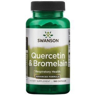 Кверцетин и Бромелайн Swanson (Quercetin & Bromelain) 100 капсул купить в Киеве и Украине