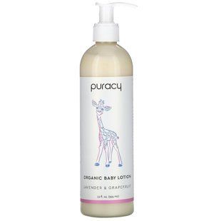 Organic lotion for infants, lavender and grapefruit, Puracy, 12 жидких унций (355 мл)